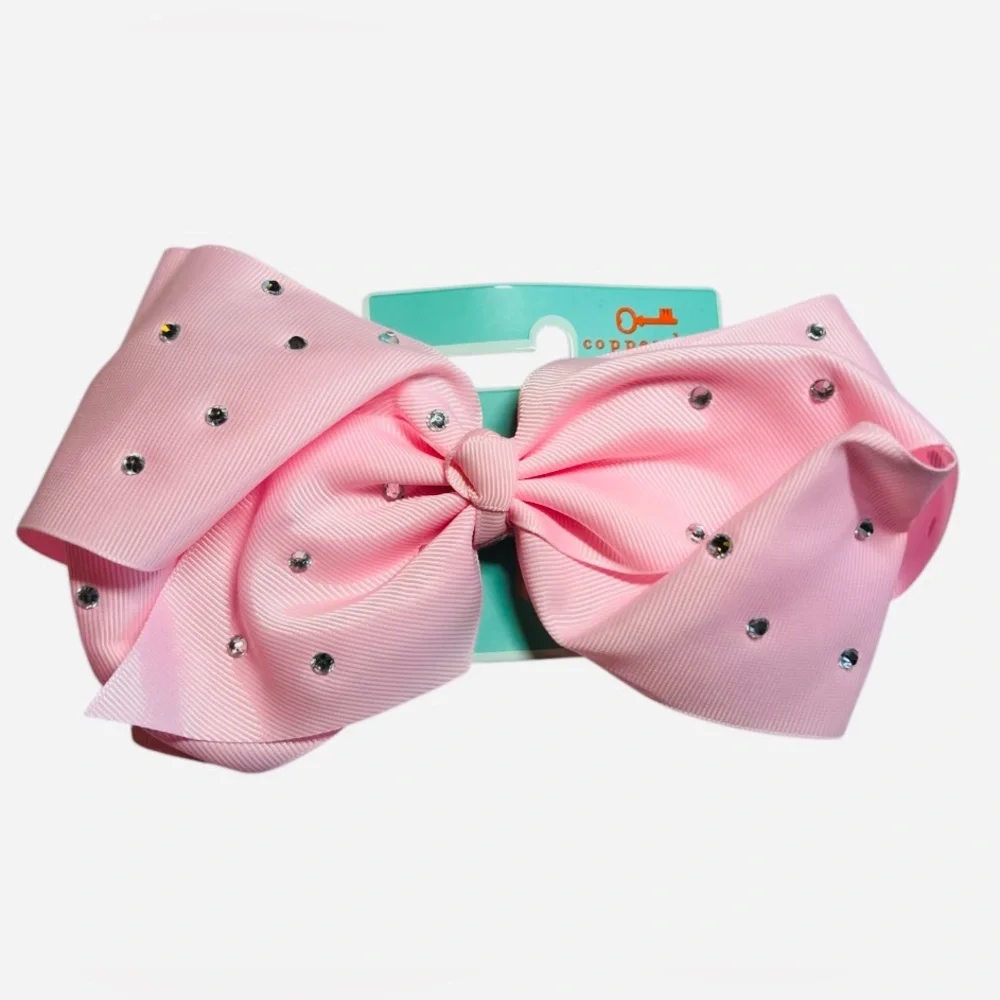 Copper Key Pink Bow with Rhinestones NWT